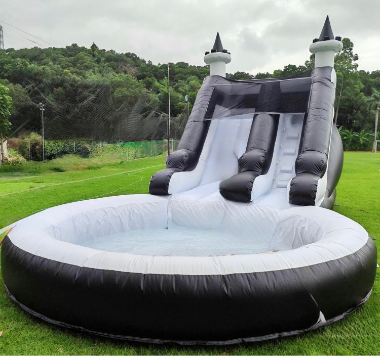 Black And White Single Waterslide